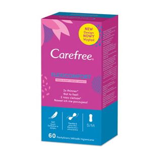 Carefree Flexicomfort Fresh Scent, Wkładki Higieniczne 60 Szt.