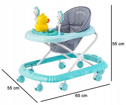 INTERAKTYWNY CHODZIK JEŹDZIK DLA DZIECI SKŁADANY 2 KOLORY KACZKA na Arena.pl