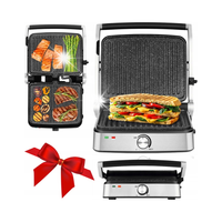 GRILL ELEKTRYCZNY OPIEKACZ DO KEBABA KONTAKTOWY XXL 2000W ROZKŁADANY MOCNY