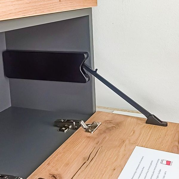 Podnośnik do klap barków Airtic Open, Obustronny, Cichy domyk, Strong, Czarny zdjęcie 2