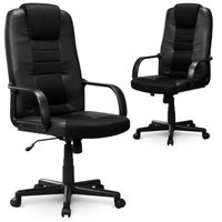 Skórzany fotel z mikrosiatką Sofotel 518B czarny