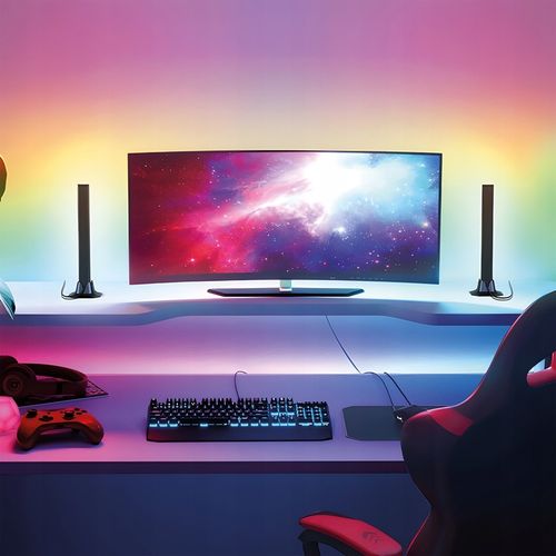 2x Light Bar Lampka Biurkowa czujnik muzyki RGB oświetlenie ambient na Arena.pl
