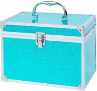 Kuferek Na Kosmetyki Walizka Z Lusterkiem Brokatowa Na Prezent Dla Kobiet