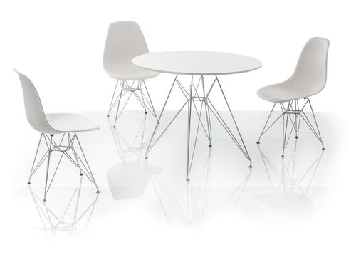 STÓŁ NITRO BIAŁY/CHROM 90X90 na Arena.pl