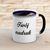 Kubek magiczny CLASSIC z granatowym wnętrzem z Twoim nadrukiem