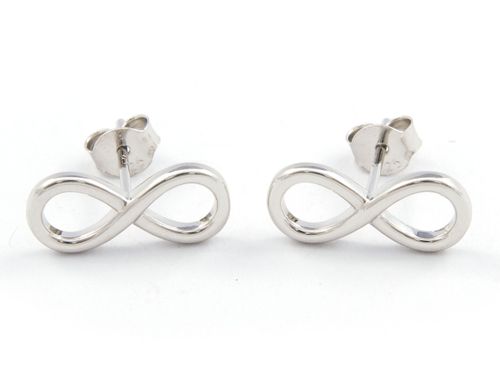 Infinity - kolczyki srebrne rodowane na Arena.pl