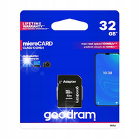 KARTA PAMIĘCI 32GB MICRO SD GOODRAM SD HC CLASS 10 UHS-I + ADAPTER