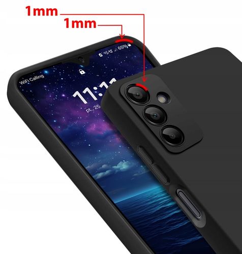 ZESTAW Etui do Samsung A05s Matowe Czarne Silikon Slim + 3 SZTUKI SZKŁO na Arena.pl
