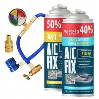 A/C FIX Uszczelniacz 3w1 + GAZ R1234YF +40% + PRZEWÓD Z MANOMETEM +ADAPTER