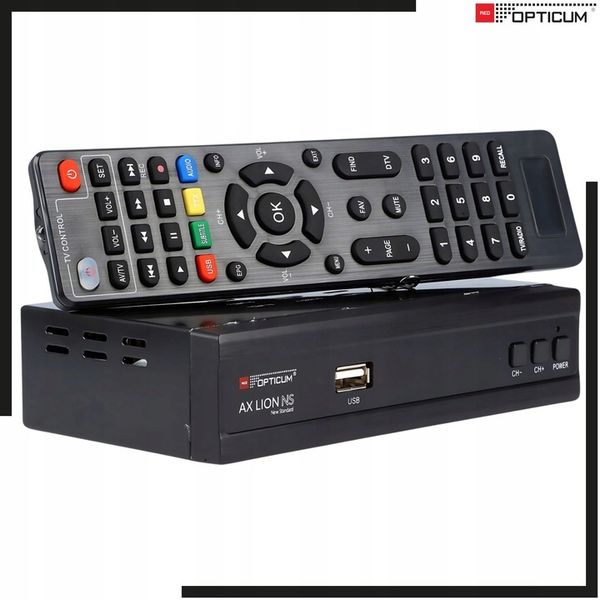 TUNER DVB T2 C OPTICUM AX LION NS HEVC H265 USB FULL HD DEKODER DO TV zdjęcie 10