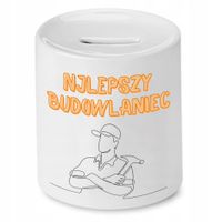 Skarbonka Dla Budowlańca Najlepszy Budowlaniec Z Nadrukiem Ze Zdjęciem