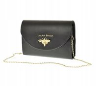 Laura Biaggi – torebka wizytowa czarna matowa P237