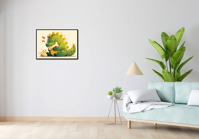Plakat 70x50cm Uroczy Dinozaur zdjęcie 4