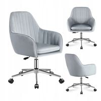 Fotel biurowy obrotowy MARK ADLER szary welurowy tapicerowany do