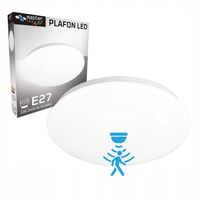 PANEL LED NATYNKOWY plafon sufitowy E27 OKRĄGŁY czujnik mikrofalowy