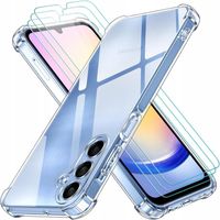 ZESTAW Etui do SAMSUNG A16 5G ANTI SHOCK CASE OBUDOWA CLEAR +3 SZTUKI SZKŁO