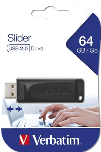 Flashdrive Verbatim Slider 64GB, czarny na Arena.pl