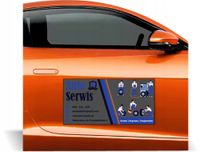 Magnes na samochód reklama magnetyczna duży wybór wzorów AUTO SERWIS