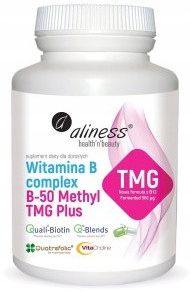 Aliness Witamina B Complex B-50 METHYL TMG PLUS STRES PAMIĘĆ vege 100 kaps na Arena.pl
