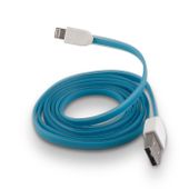 Kabel Forever do iPhone 8-PIN silikonowy płaski niebieski