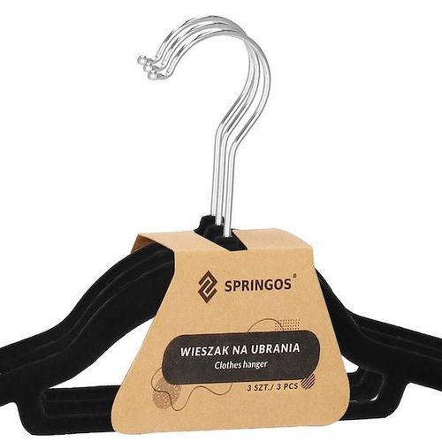 Wieszak welurowy na ubrania 20 szt. czarny na Arena.pl