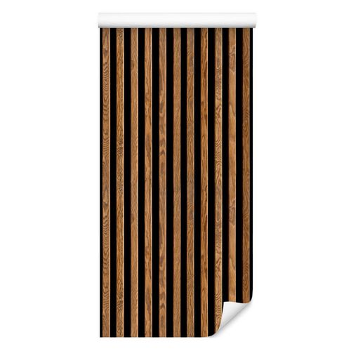 Tapeta LAMELE DREWNO Imitacja DESKI 3D Do Salonu na Arena.pl