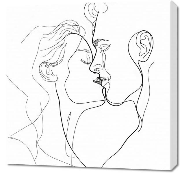 Obraz 70x70cm Splot Linii i Miłości zdjęcie 1