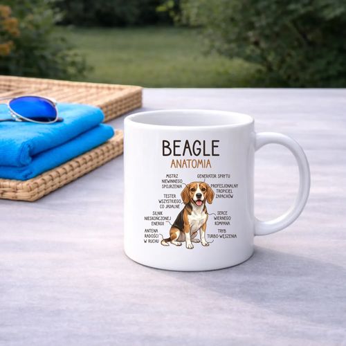 Beagle - anatomia - kubek na prezent na Arena.pl