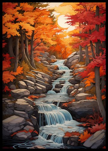 Plakat 42x59,4cm Jesienne Wodospady na Arena.pl