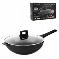 PATELNIA WOK indukcja z POKRYWKĄ marmurkowy Starke Pro Taylor Marble 32 cm