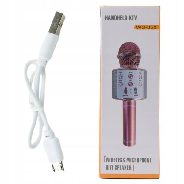 MIKROFON BEZPRZEWODOWY KARAOKE BLUETOOTH USB AUX zdjęcie 7