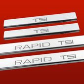 Listwa progowa SKODA RAPID  RAPID TSI Stal nierdzewna 304 połysk 4szt