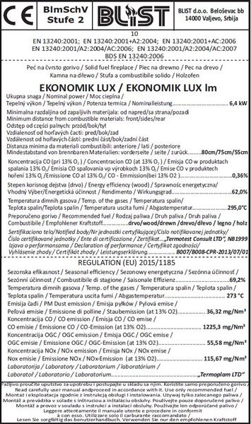 PIEC kominek koza BLIST Ekonomik LUX LM zdjęcie 3