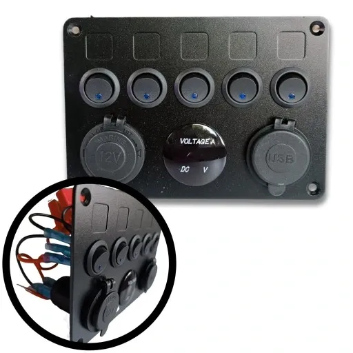 PANEL ŁADOWARKA USB zapalniczki + PRZEŁĄCZNIKI zdjęcie 1