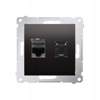 Simon 54 antracyt Gniazdo komputerowe podw. RJ45