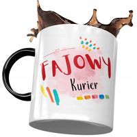 Kubek Czarny Kuriera Fajowy Kurier Z Nadrukiem Ze Zdjęciem