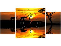 80X40CM ZEGAR AFRYKA OBRAZ