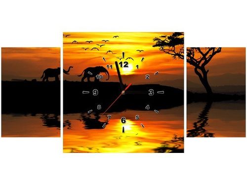 80X40CM ZEGAR AFRYKA OBRAZ na Arena.pl