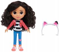 KOCI DOMEK GABI DUŻA LALKA FIGURKA GABBY + OPASKĄ Z KOCIMI USZAMI 20 CM