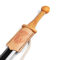 Gladius i krótki Pendant | Drewno Skóra | 65 cm | Rzymski Gladiator