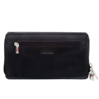 ALBATROSS etui skórzane płaskie na telefon ze szlufką na pasek J010 czarne