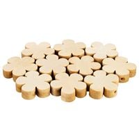 Drewniane koraliki kwiatek surowe 20mm 10szt.