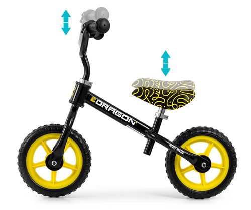 MILLY MALLY 6343 Rowerek biegowy DRAGON black na Arena.pl