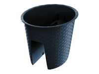 Doniczka na balustradę Ratolla DRLB300 | Antracyt, Kształt Prostokątny, Wymiary 24x30x22.5 cm, Kolor Antracyt, Prosperplast