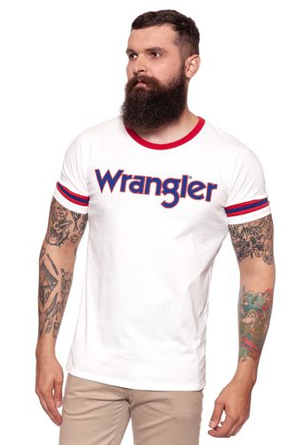 WRANGLER INSERT LOGO TEE OFFWHITE W7B28FK02 XL na Arena.pl