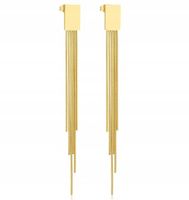 KOLCZYKI ZŁOTE DŁUGIE ŻMIJKI MULTI STAL CHIRURGICZNA