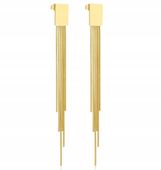KOLCZYKI ZŁOTE DŁUGIE ŻMIJKI MULTI STAL CHIRURGICZNA
