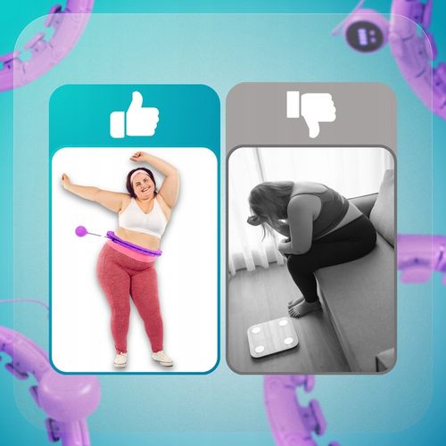 HULA HOP Z LICZNIKIEM I OBCIĄŻENIEM ODCHUDZAJĄCE KOŁO DO ĆWICZEŃ PLUS SIZE na Arena.pl