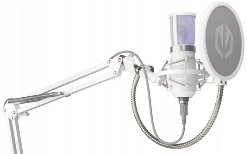 Mikrofon Endorfy Solum Streaming SM950 USB Statyw Biały na Arena.pl