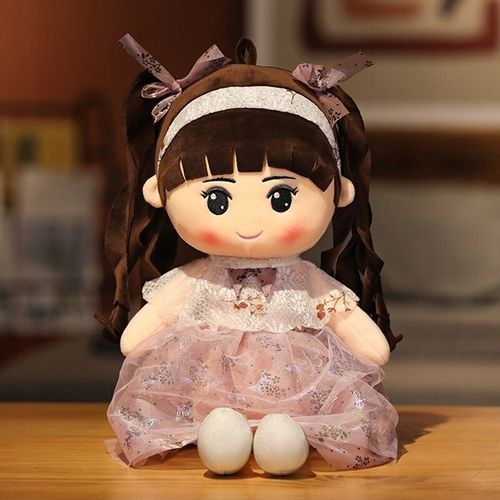 LALKA SZMACIANA PLUSZOWA LALA ZABAWKA PRZYTULANKA DZIEWCZYNKA w SUKIENCE na Arena.pl